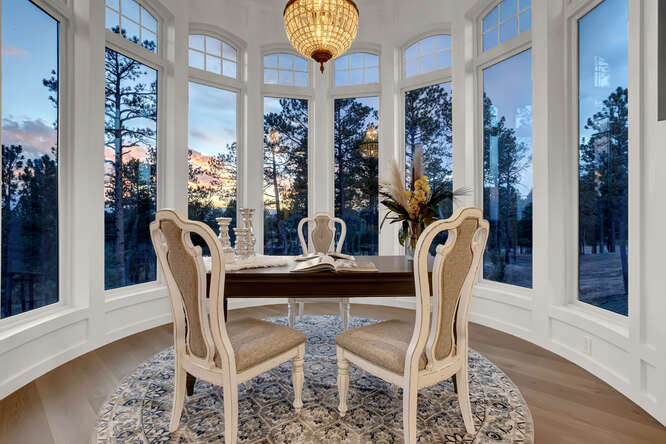 Writing desk with vintage pendant light
