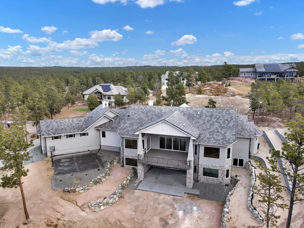 Construction Process of Custom Artisan Craftsman home rear elevation