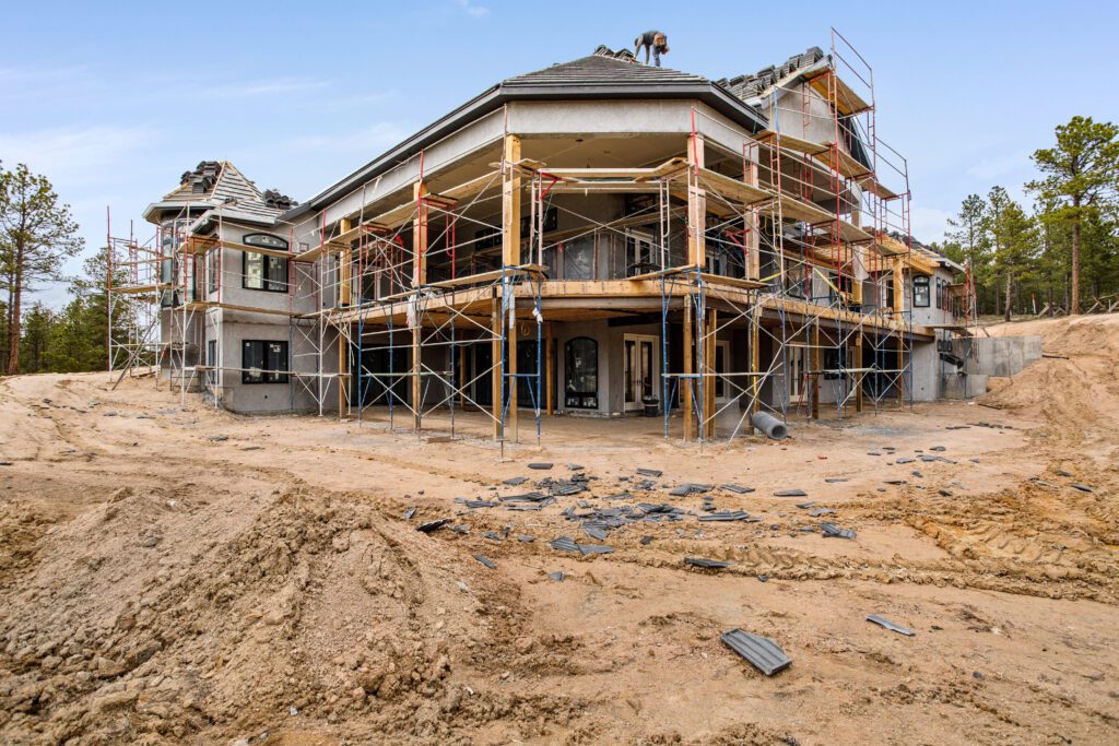 French country custom home construction and foundation