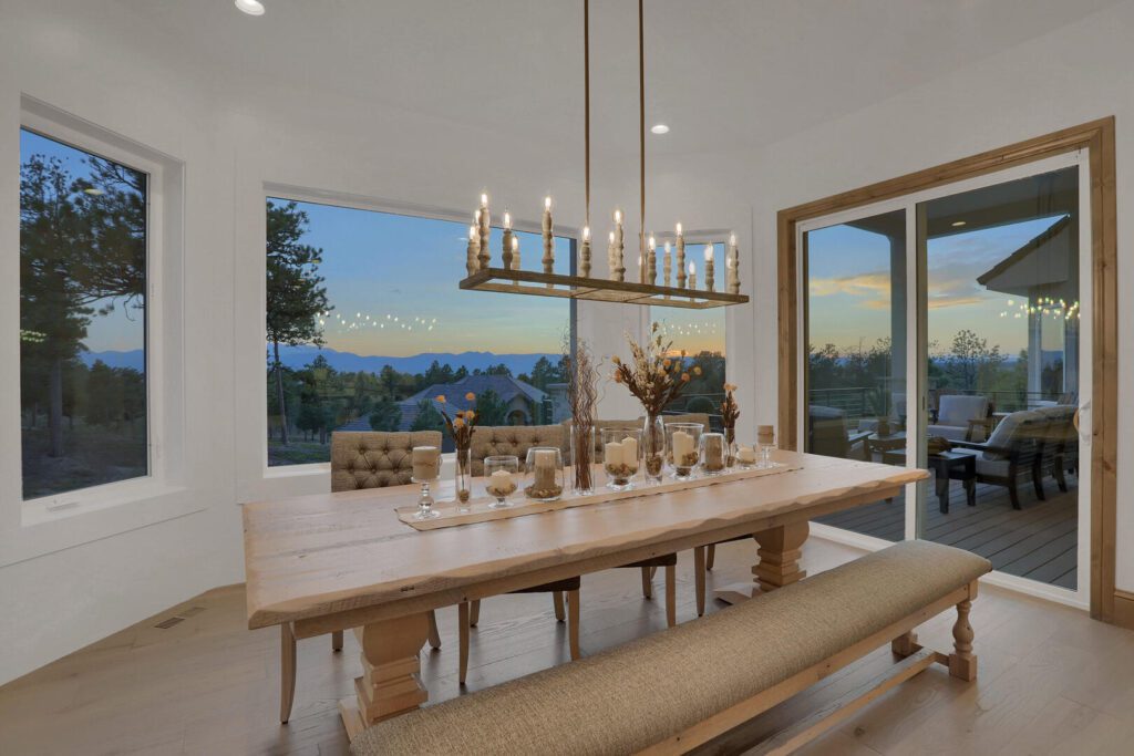 Countryside Craftsman custom home dining room