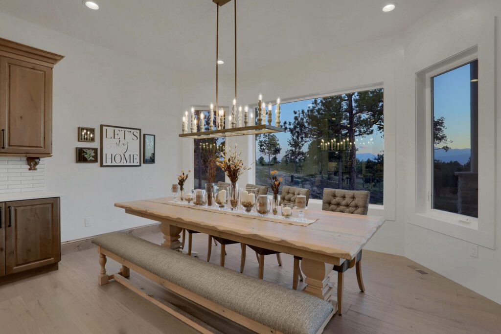 Countryside Craftsman custom home dining room